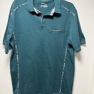 Vertical Men's Teal Polo Shirt